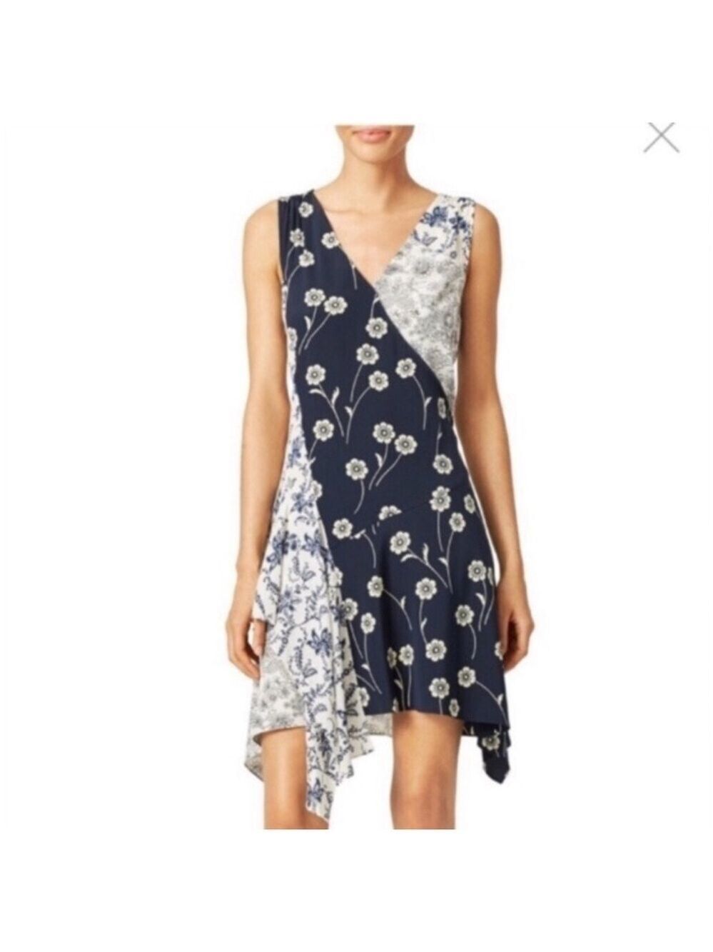 Derek Lam 10 Crosby 100% Silk Floral Patchwork Dress